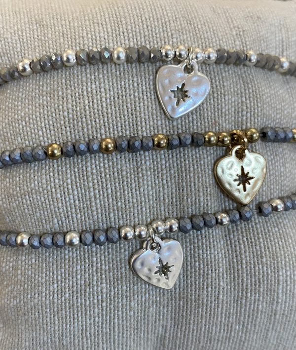 Perlenarmband grau 02