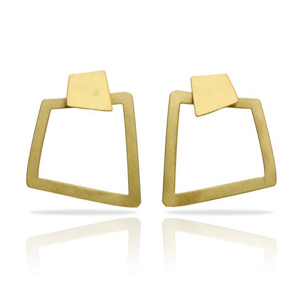Ohrstecker Bau gold