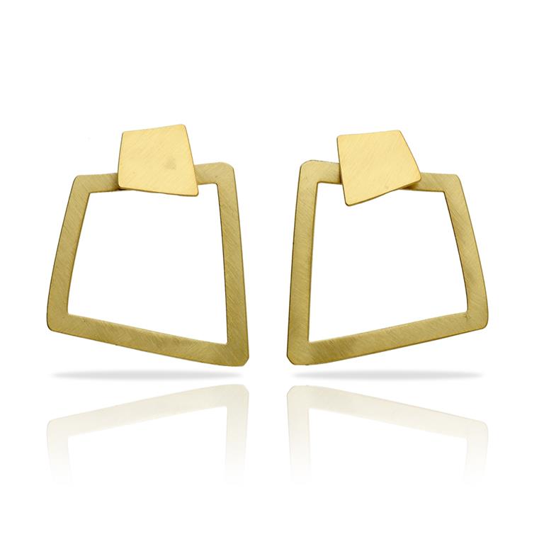 Ohrstecker Bau gold