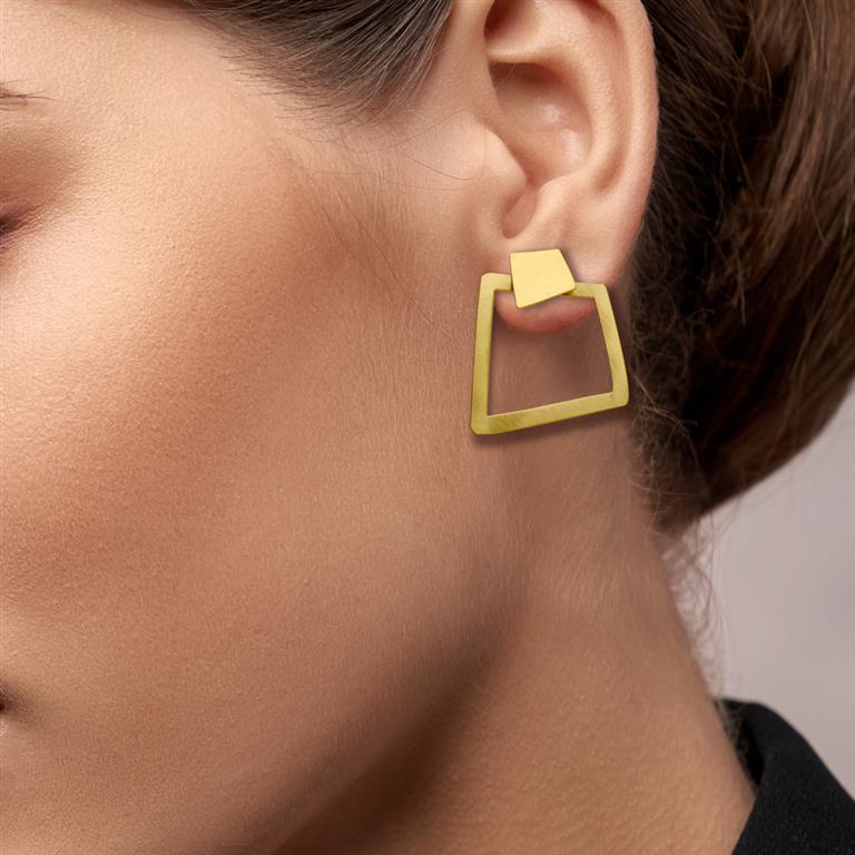 Ohrstecker Bau gold – Bild 4