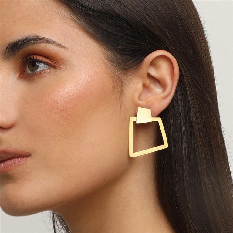 Ohrstecker Bau gold – Bild 3